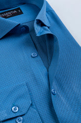 Teal Blue Men's Dress Shirt